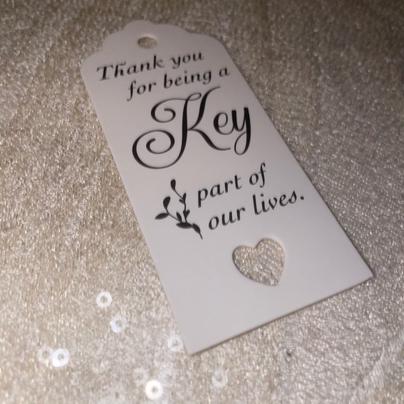 100 Thank You for being a Key part of our lives Wedding bride Craft card bundle - Picture 3 of 6